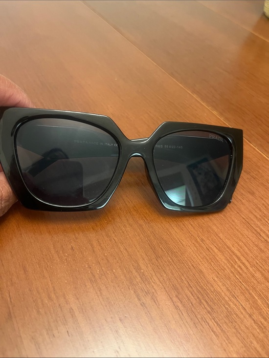Prada Accessories - Prada Black Oversized Women's Sunglasses PR15WS